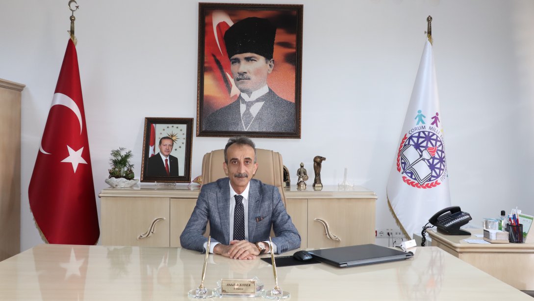 İl Milli Eğitim Müdürümüz Abdullah KODEK 10 Kasım Atatürk'ü Anma Günü Münasebetiyle Mesaj Yayımladı