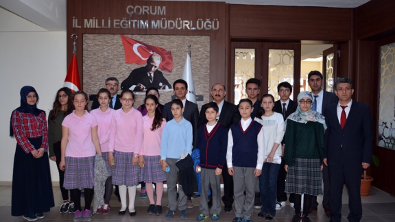 5. Türkiye Değer Ödülleri Yarışması  İl Birincileri İl Milli Eğitim Müdürlüğümüzü Ziyaret Etti