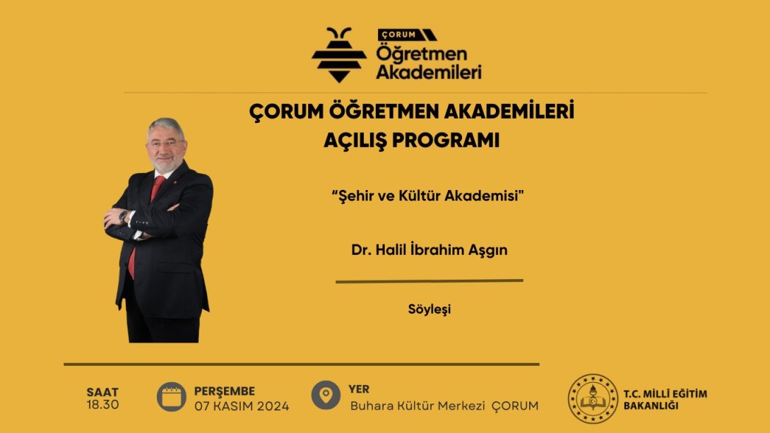 ÇORUM ÖĞRETMEN AKADEMİLERİ BAŞLIYOR.